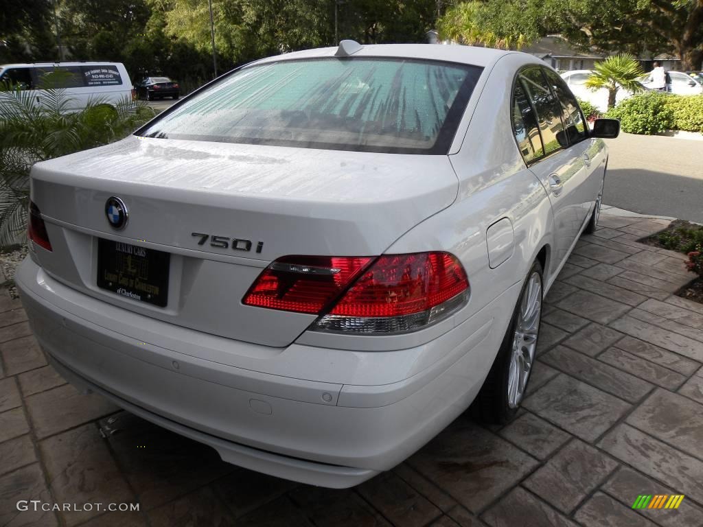 2007 7 Series 750i Sedan - Alpine White / Rust Brown photo #13