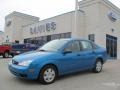 2007 Aqua Blue Metallic Ford Focus ZX4 SE Sedan  photo #1