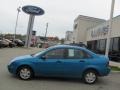 2007 Aqua Blue Metallic Ford Focus ZX4 SE Sedan  photo #2