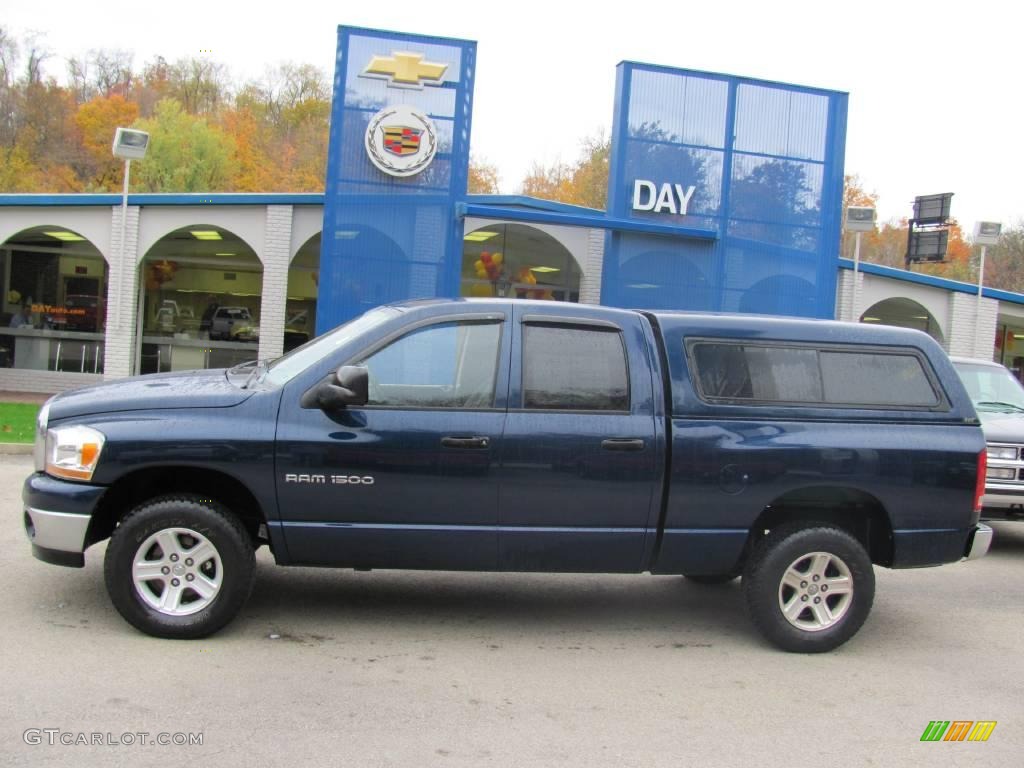 2006 Ram 1500 SLT Quad Cab 4x4 - Patriot Blue Pearl / Medium Slate Gray photo #2