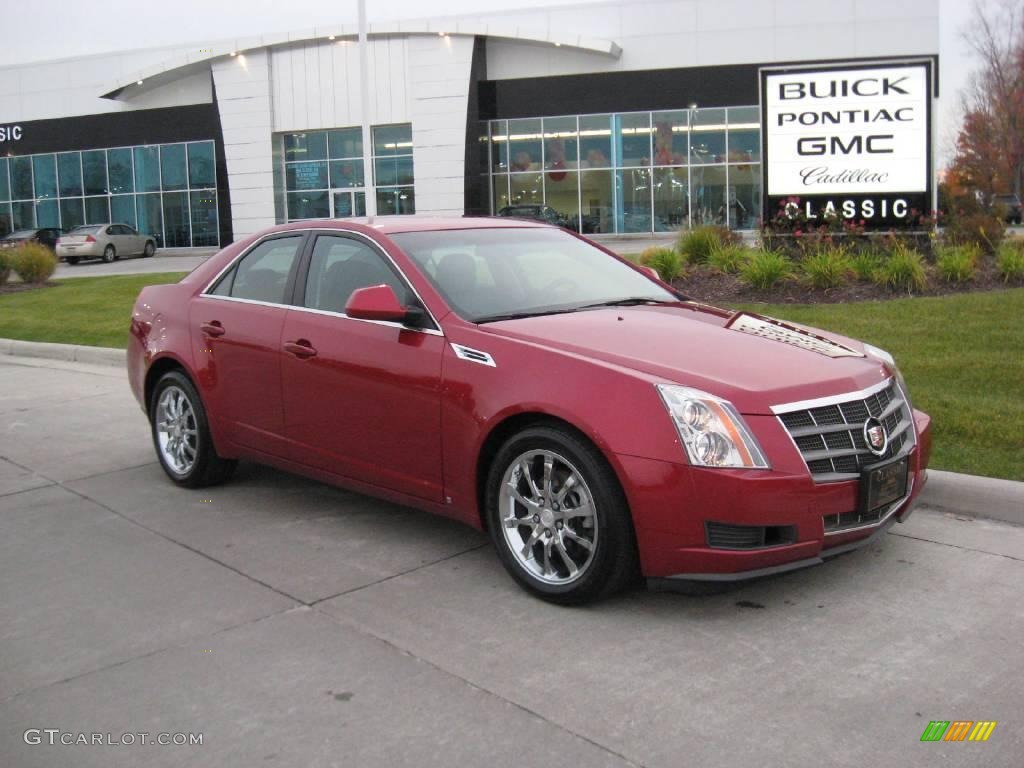 2009 CTS 4 AWD Sedan - Crystal Red / Ebony photo #8