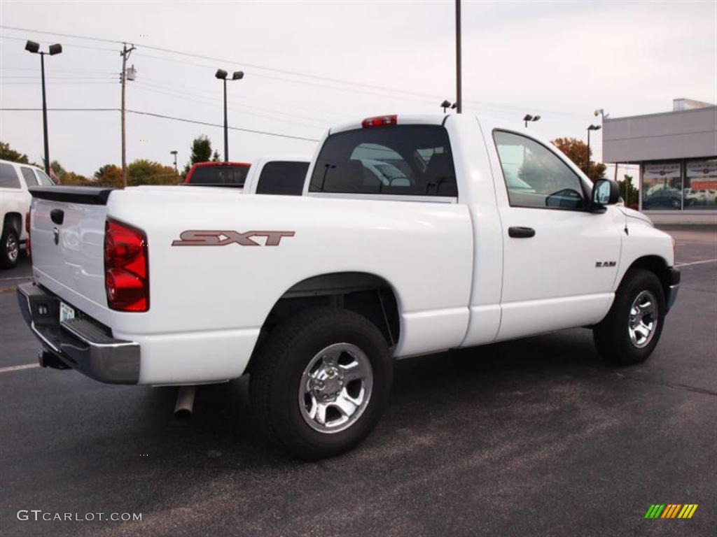 2008 Ram 1500 SXT Regular Cab - Bright White / Medium Slate Gray photo #3