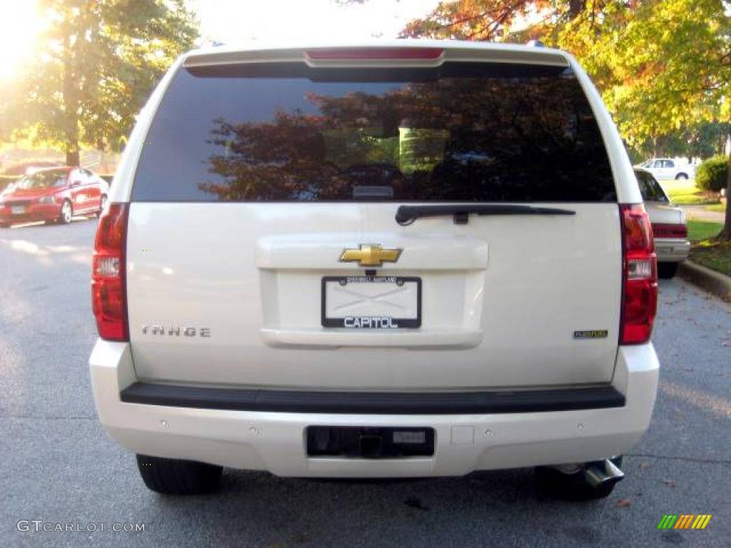 2008 Tahoe LTZ 4x4 - White Diamond Tricoat / Light Cashmere/Ebony photo #3