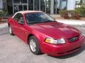 1999 Laser Red Metallic Ford Mustang V6 Convertible  photo #1