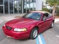1999 Laser Red Metallic Ford Mustang V6 Convertible  photo #4