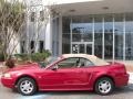 1999 Laser Red Metallic Ford Mustang V6 Convertible  photo #5