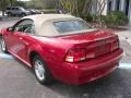 1999 Laser Red Metallic Ford Mustang V6 Convertible  photo #6