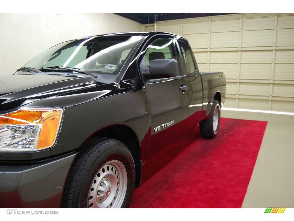 2008 Titan XE King Cab - Galaxy Black / Almond photo #13
