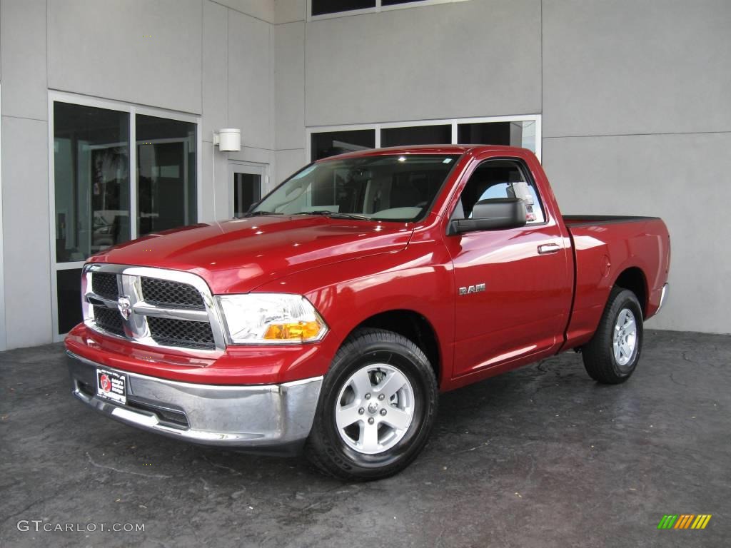 2010 Ram 1500 SLT Regular Cab - Inferno Red Crystal Pearl / Dark Slate/Medium Graystone photo #1