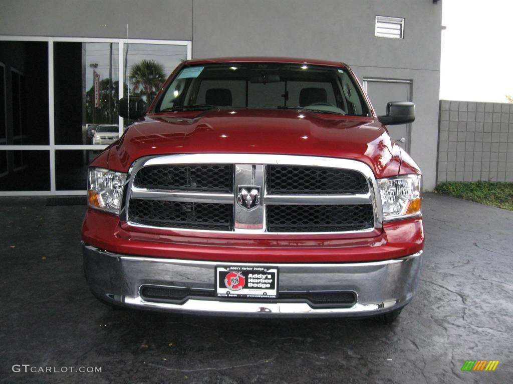 2010 Ram 1500 SLT Regular Cab - Inferno Red Crystal Pearl / Dark Slate/Medium Graystone photo #3