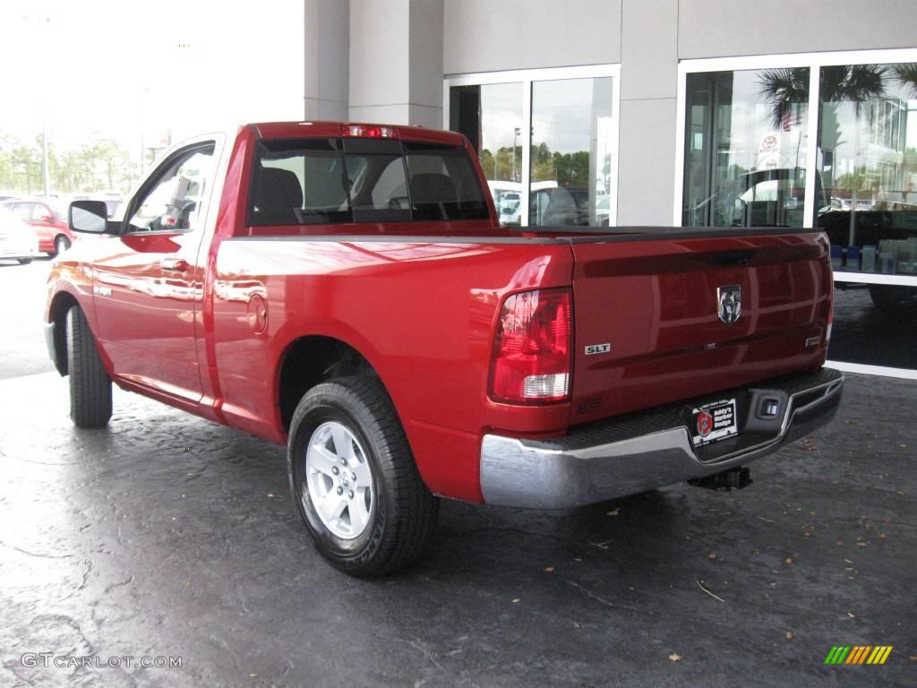 2010 Ram 1500 SLT Regular Cab - Inferno Red Crystal Pearl / Dark Slate/Medium Graystone photo #7