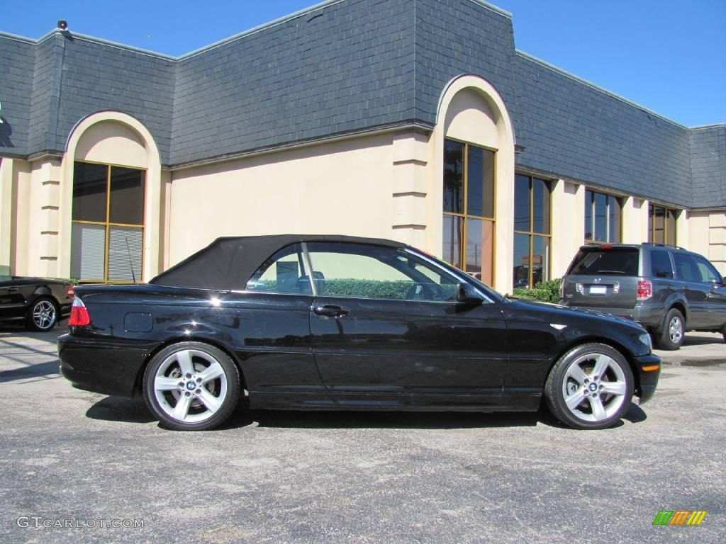 2005 3 Series 325i Convertible - Black Sapphire Metallic / Black photo #8