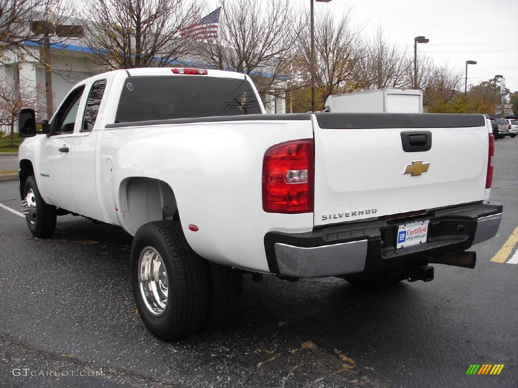 2008 Silverado 3500HD Work Truck Extended Cab Dually - Summit White / Light Titanium/Ebony photo #5