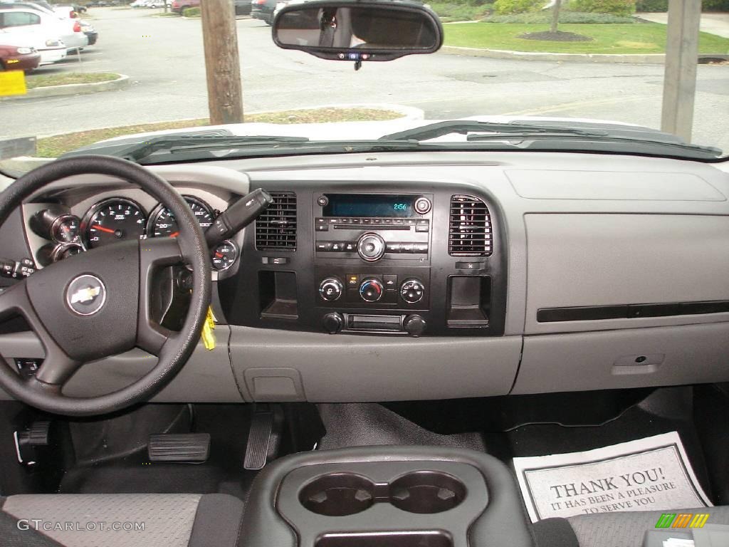 2008 Silverado 3500HD Work Truck Extended Cab Dually - Summit White / Light Titanium/Ebony photo #10
