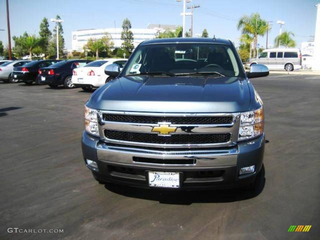 2009 Silverado 1500 LT Crew Cab - Blue Granite Metallic / Ebony photo #2
