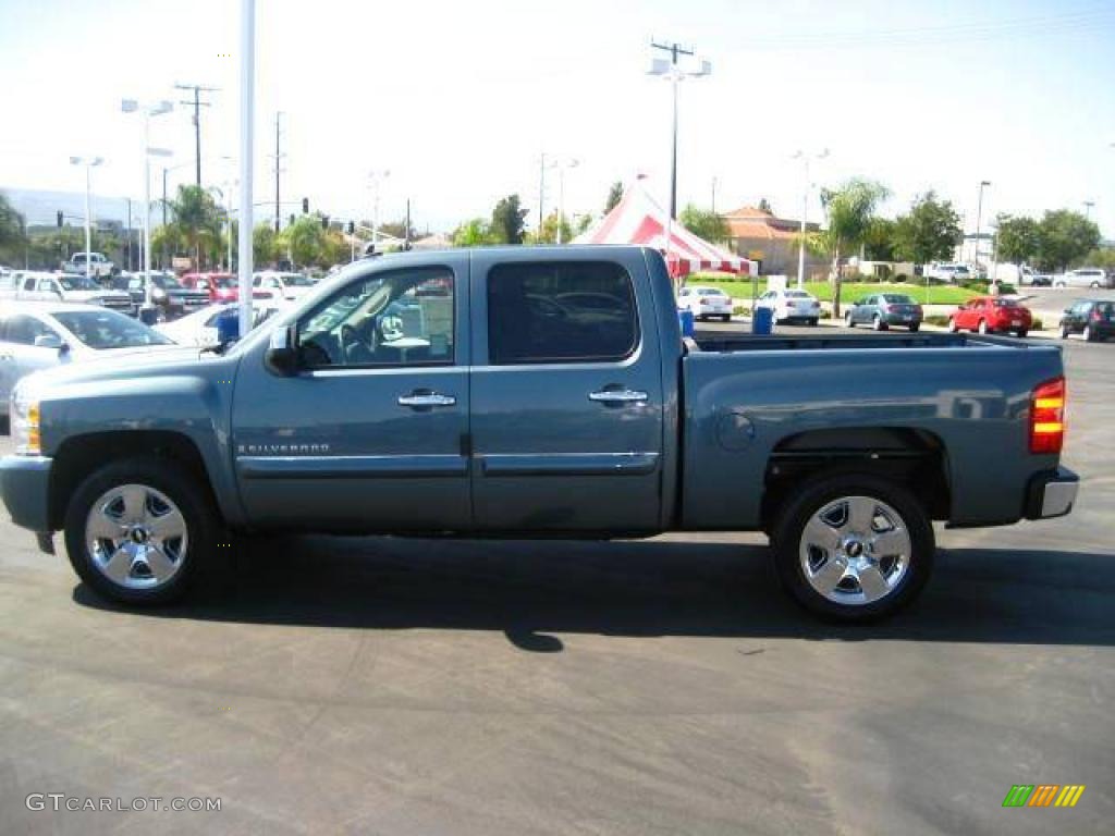 2009 Silverado 1500 LT Crew Cab - Blue Granite Metallic / Ebony photo #3