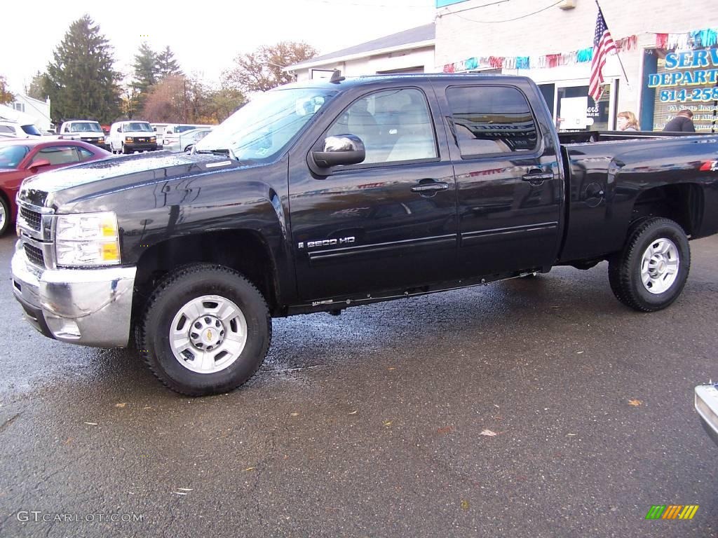 2009 Silverado 2500HD LTZ Crew Cab 4x4 - Black Granite Metallic / Light Titanium/Dark Titanium photo #4