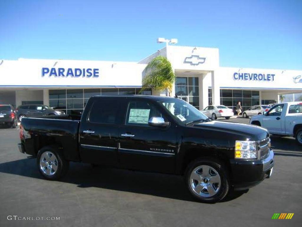 2009 Silverado 1500 LT Crew Cab - Black / Light Cashmere photo #1