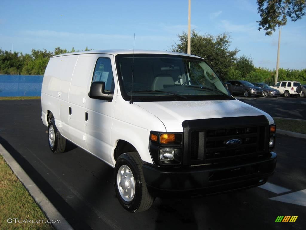 2008 E Series Van E150 Cargo - Oxford White / Medium Flint photo #1