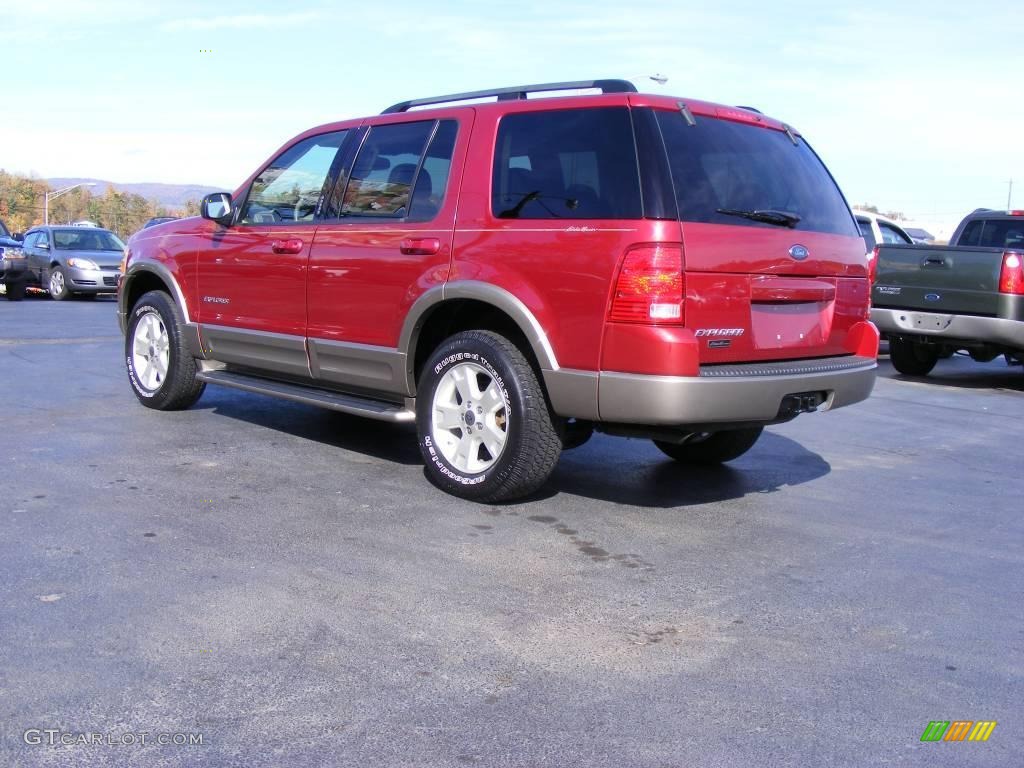 2004 Explorer Eddie Bauer 4x4 - Redfire Metallic / Medium Parchment photo #3