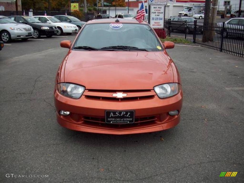 2005 Cavalier LS Sport Coupe - Sunburst Orange Metallic / Graphite Gray photo #8