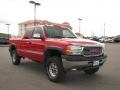 2002 Fire Red GMC Sierra 2500HD SLE Extended Cab 4x4  photo #3