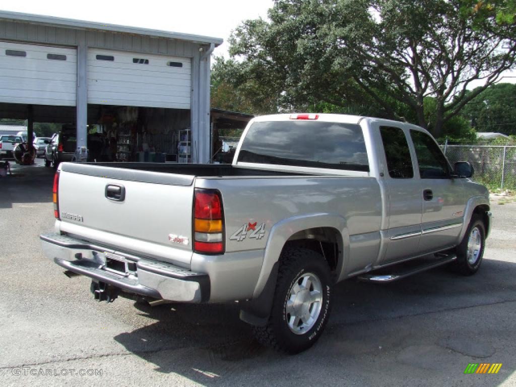 2006 Sierra 1500 SLT Extended Cab 4x4 - Silver Birch Metallic / Pewter photo #6