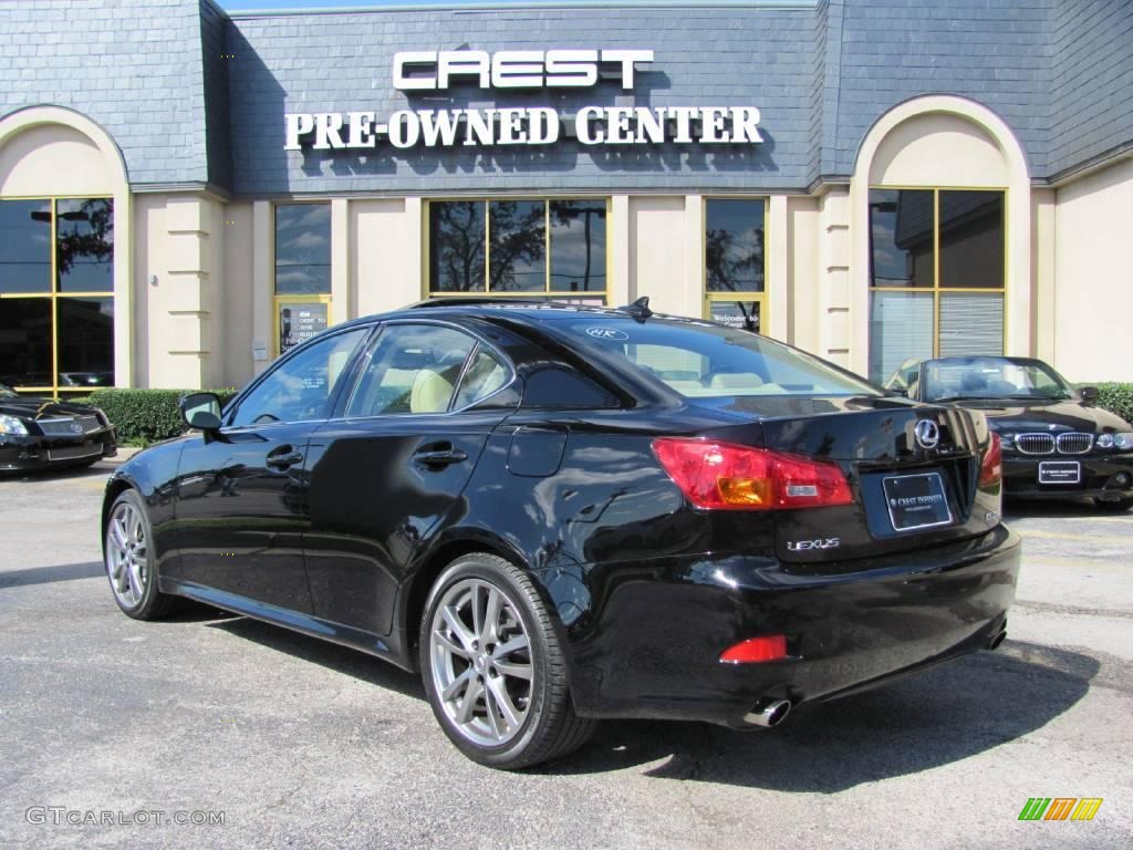 2008 IS 350 - Obsidian Black / Cashmere Beige photo #5