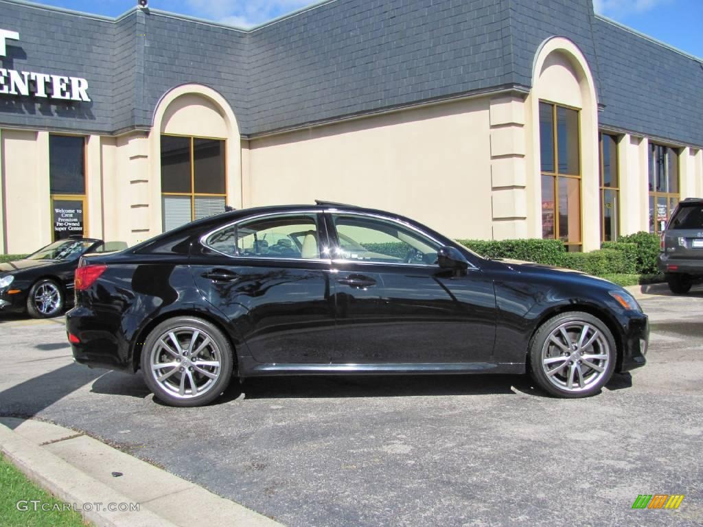 2008 IS 350 - Obsidian Black / Cashmere Beige photo #7