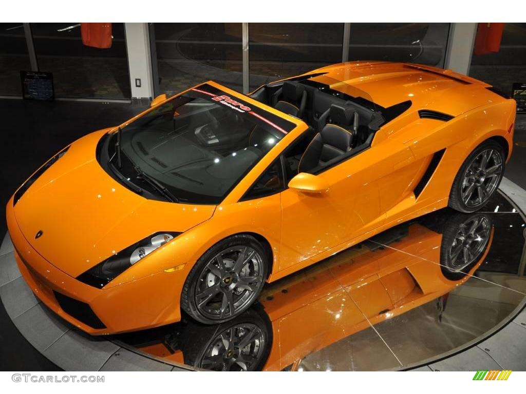 2008 Gallardo Spyder - Arancio Borealis (Orange) / Nero Perseus photo #3