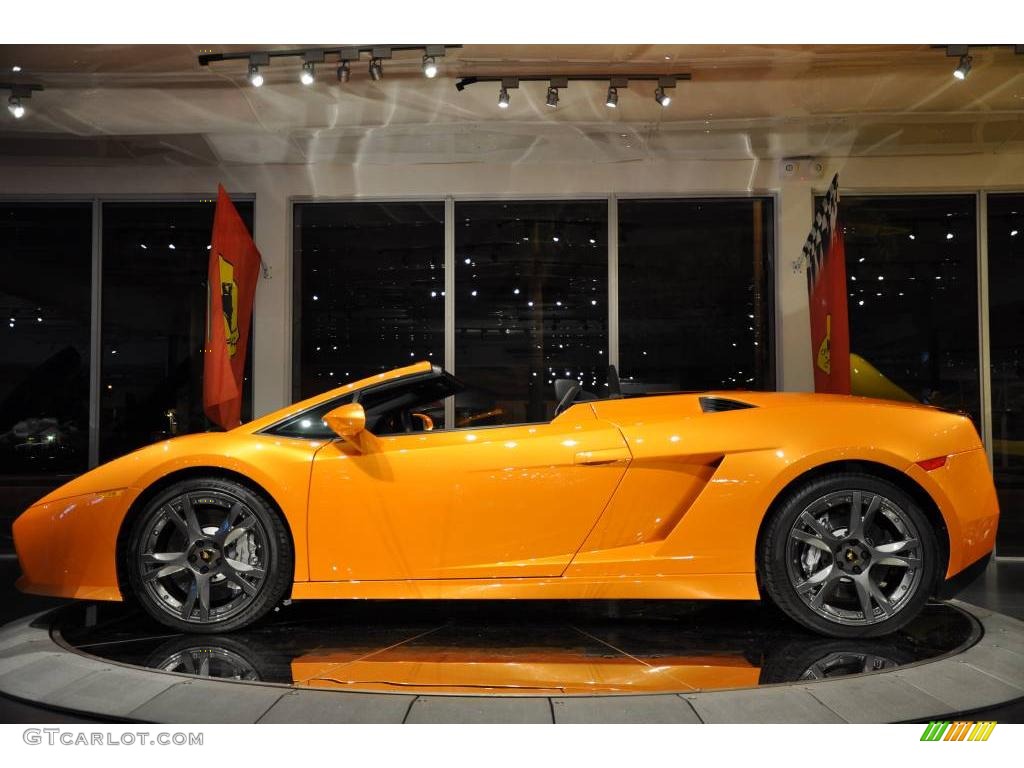 2008 Gallardo Spyder - Arancio Borealis (Orange) / Nero Perseus photo #4