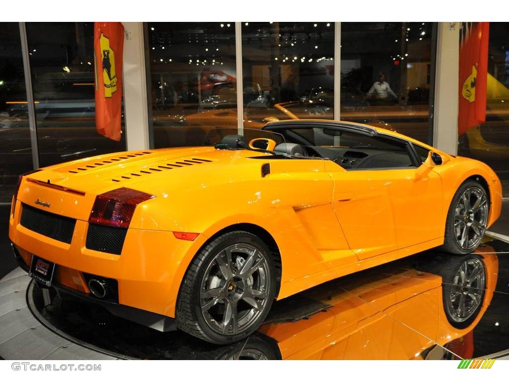2008 Gallardo Spyder - Arancio Borealis (Orange) / Nero Perseus photo #5