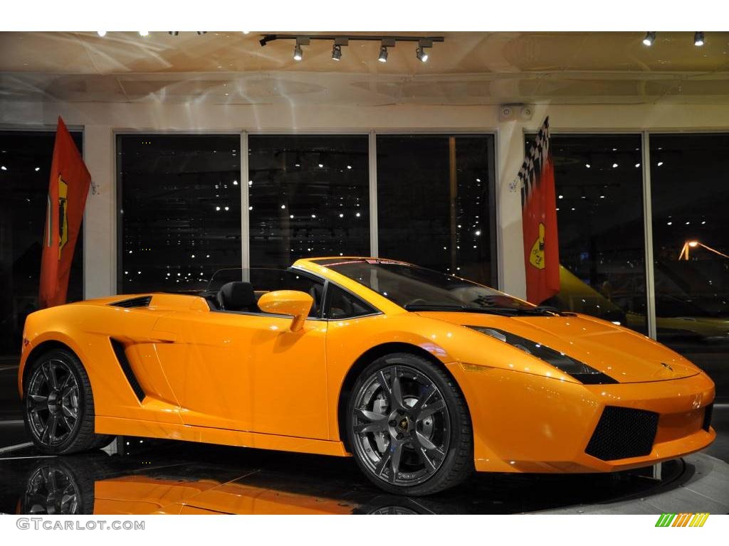 2008 Gallardo Spyder - Arancio Borealis (Orange) / Nero Perseus photo #9