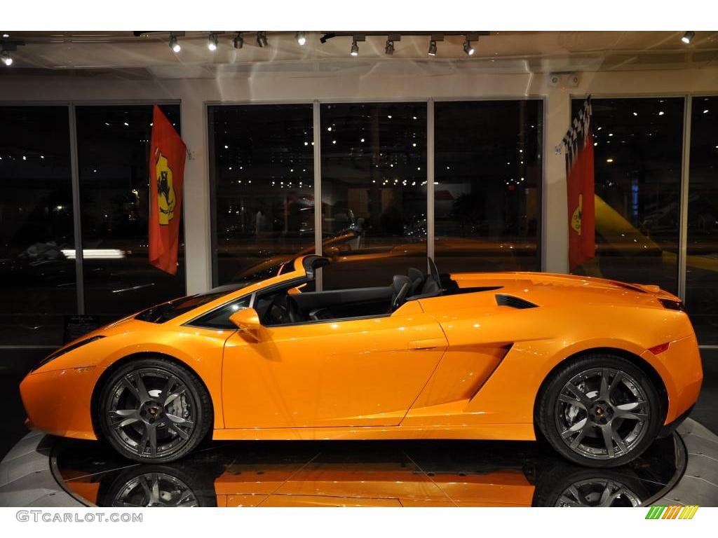 2008 Gallardo Spyder - Arancio Borealis (Orange) / Nero Perseus photo #20