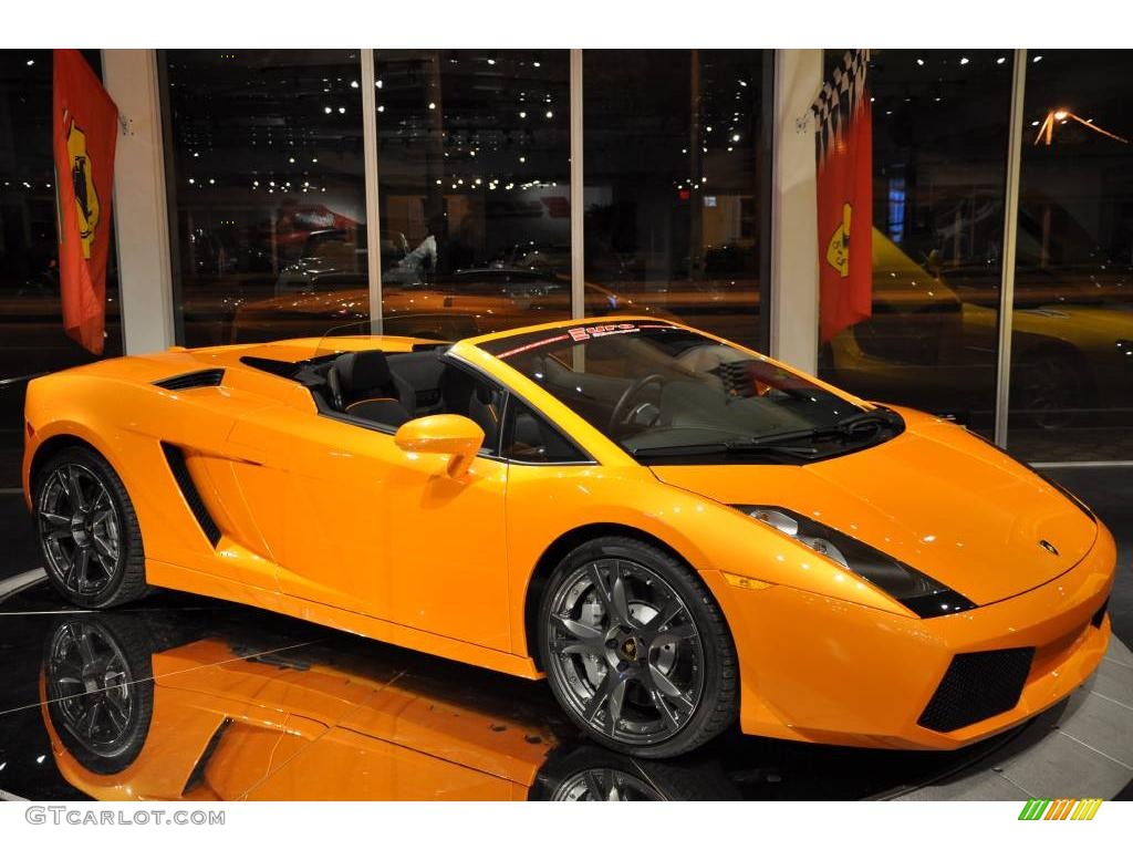 2008 Gallardo Spyder - Arancio Borealis (Orange) / Nero Perseus photo #27