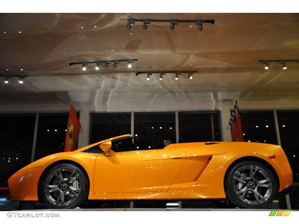 2008 Gallardo Spyder - Arancio Borealis (Orange) / Nero Perseus photo #35
