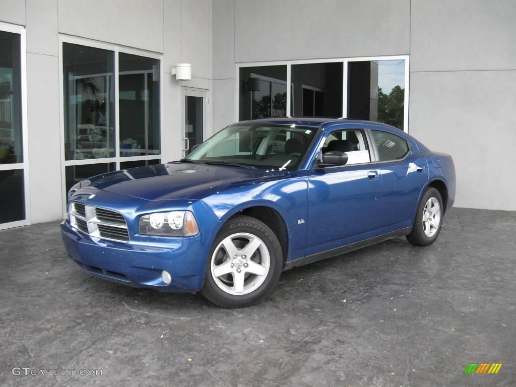 2009 Charger SXT - Deep Water Blue Pearl / Dark Slate Gray photo #1