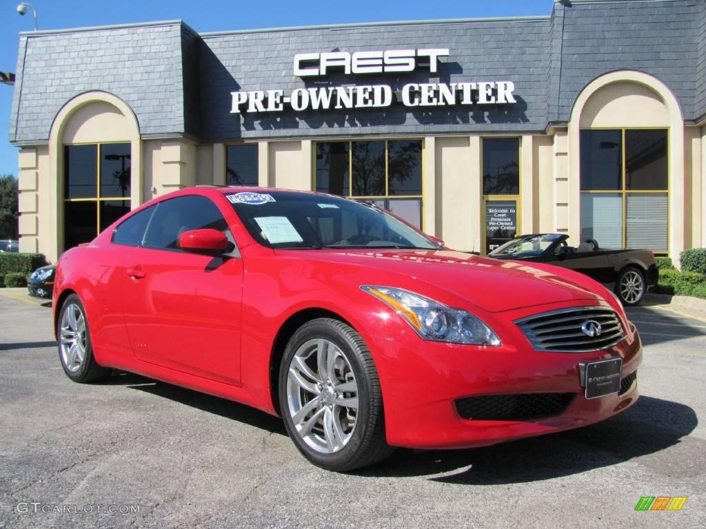 2008 G 37 Journey Coupe - Vibrant Red / Wheat photo #1