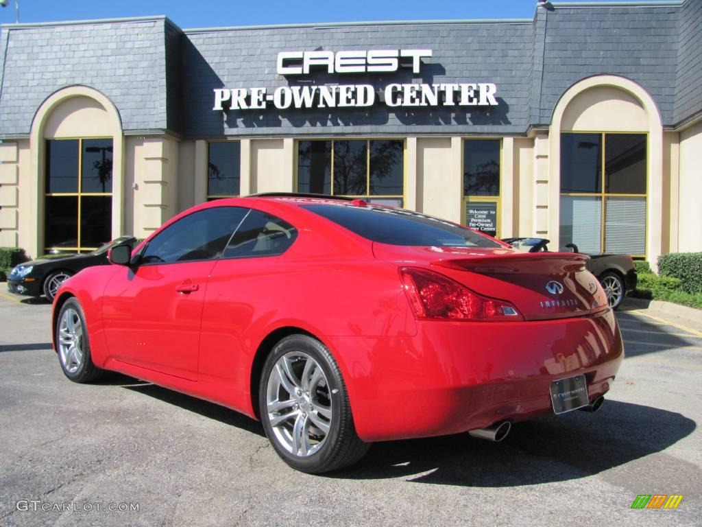 2008 G 37 Journey Coupe - Vibrant Red / Wheat photo #5