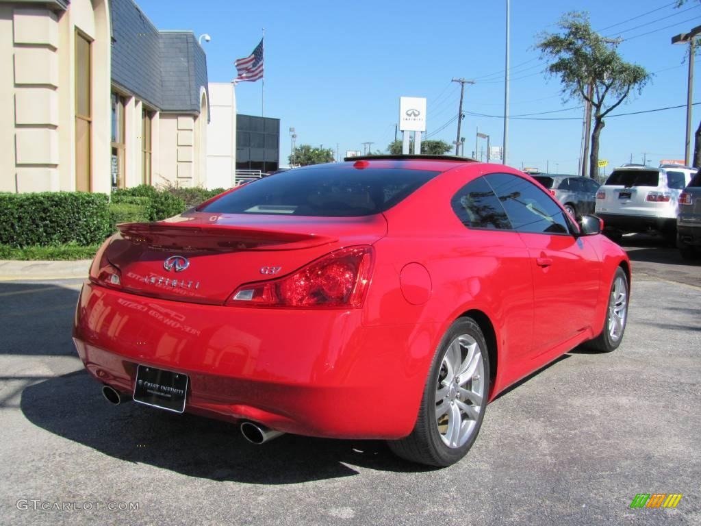 2008 G 37 Journey Coupe - Vibrant Red / Wheat photo #6