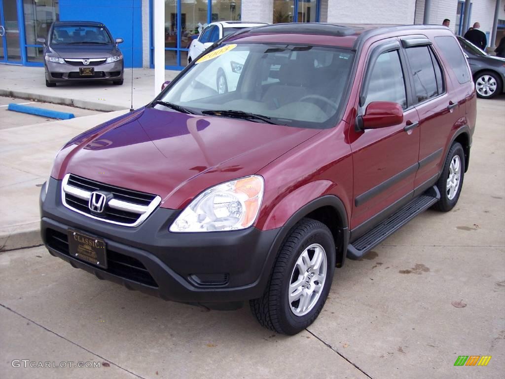 2003 CR-V EX 4WD - Chianti Red Pearl / Saddle photo #2