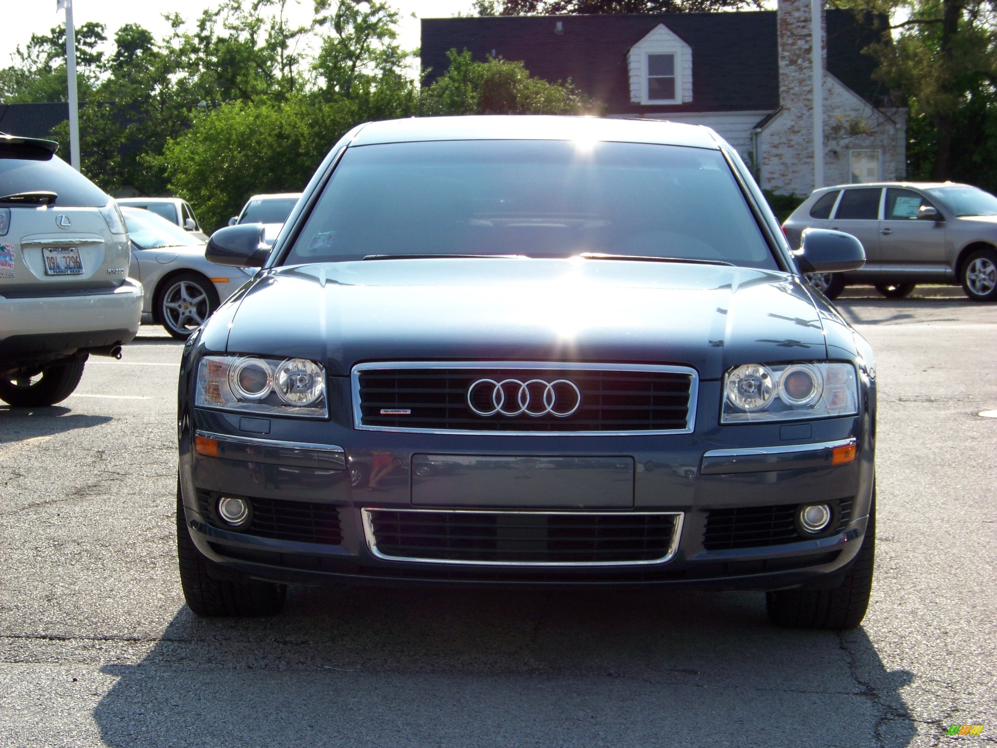 2004 A8 L 4.2 quattro - Northern Blue Pearl Effect / Amaretto photo #2