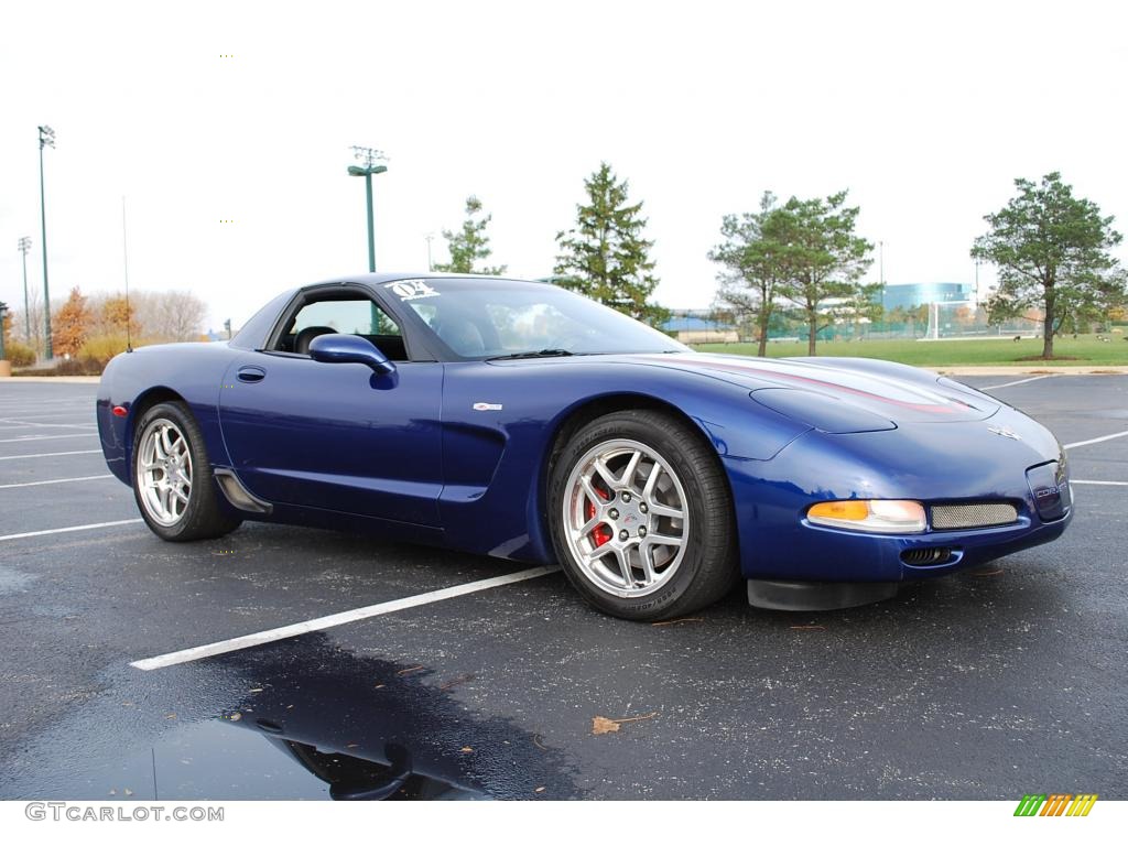2004 Corvette Z06 - LeMans Blue Metallic / Black photo #3