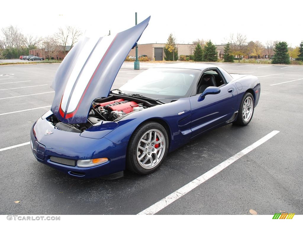 2004 Corvette Z06 - LeMans Blue Metallic / Black photo #23