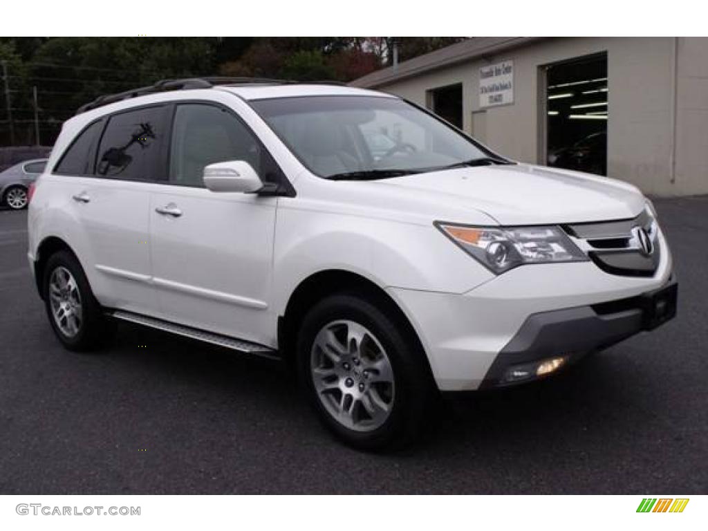 2007 MDX Technology - Aspen White Pearl / Taupe photo #2