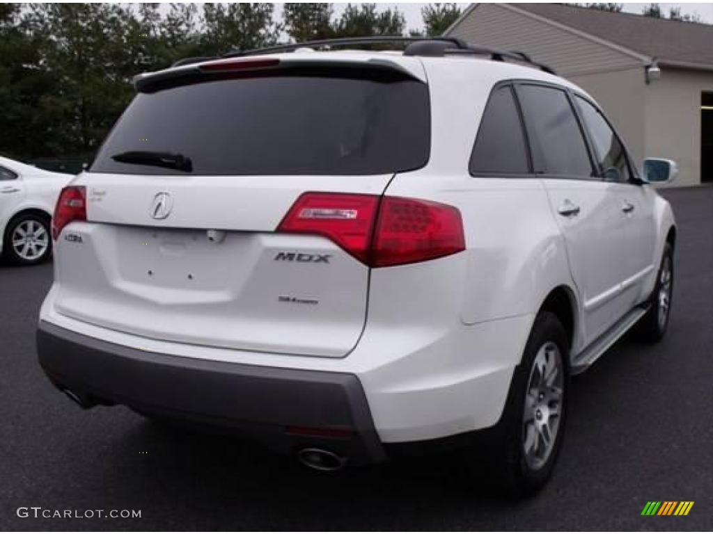 2007 MDX Technology - Aspen White Pearl / Taupe photo #3
