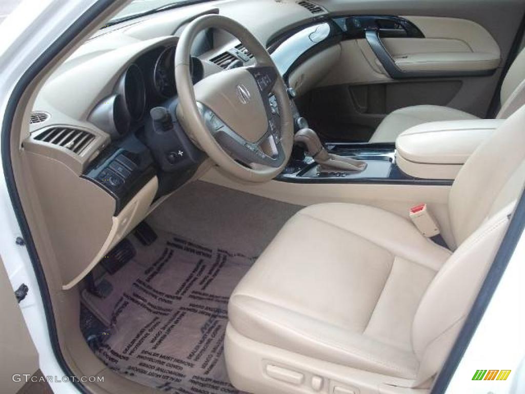 2007 MDX Technology - Aspen White Pearl / Taupe photo #7