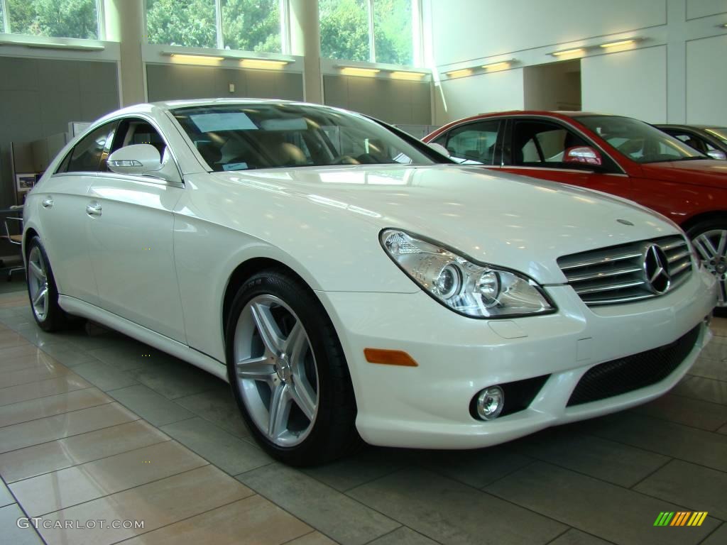 2008 CLS 550 Diamond White Edition - Diamond White Metallic / Cashmere Beige photo #2