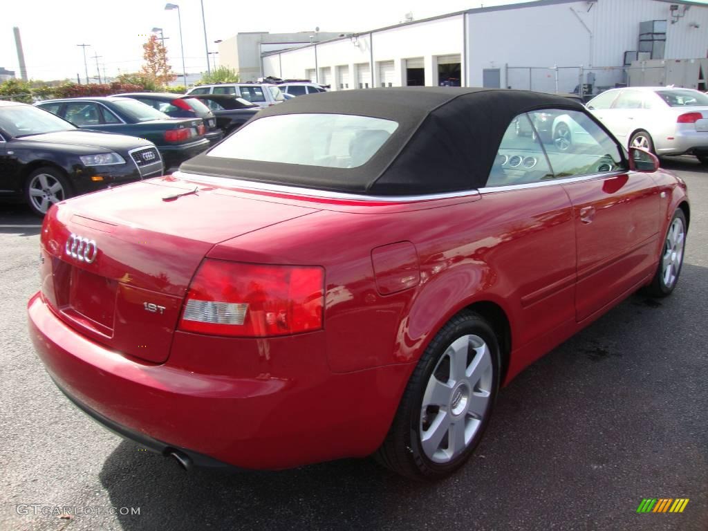 2003 A4 1.8T Cabriolet - Amulet Red / Platinum photo #7