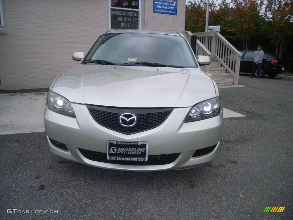 2004 MAZDA3 i Sedan - Shimmering Sand Mica / Beige photo #1